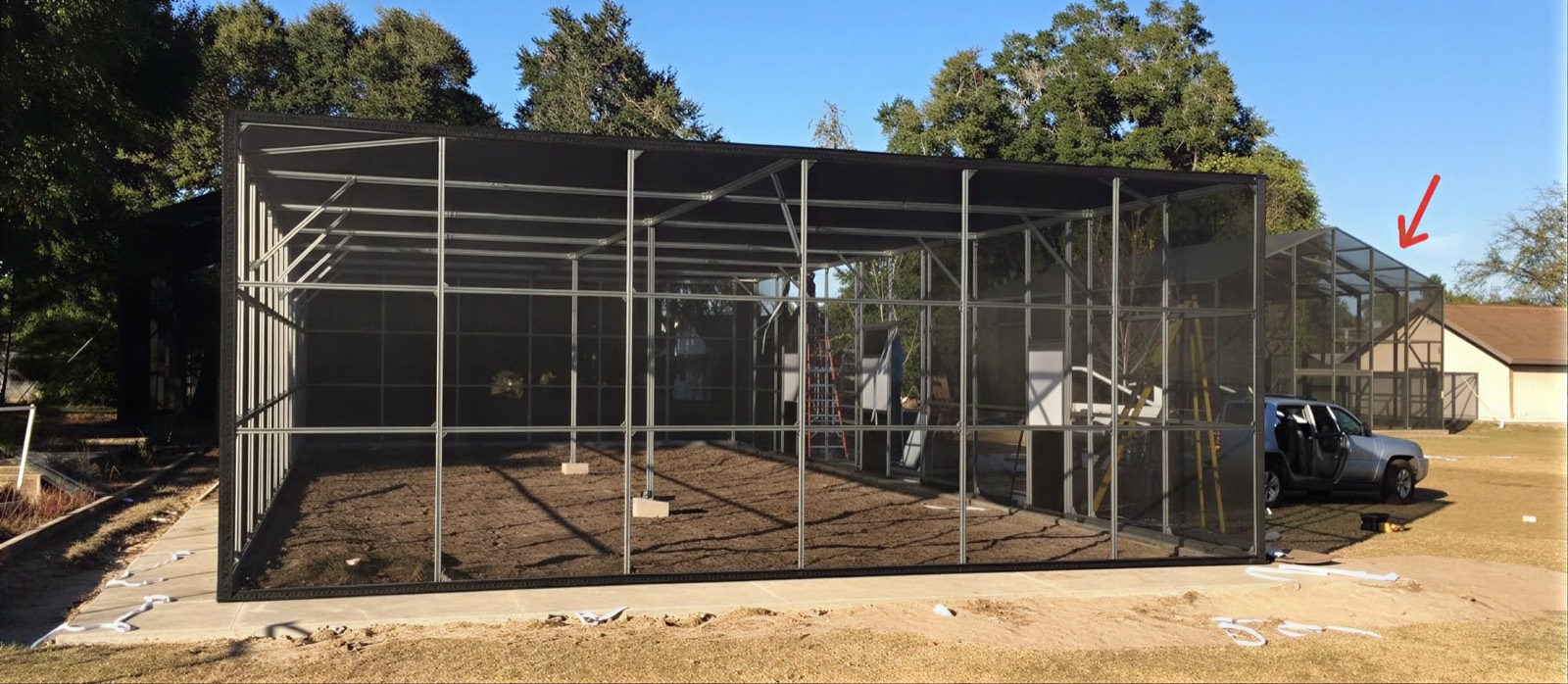 Protect a research cage from severe storms